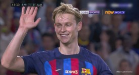 巴塞罗那队皮克告别战西甲赛事2-0胜利